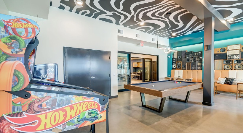 Take advantage of all The Pomeroy has to offer game room with billiards and arcade