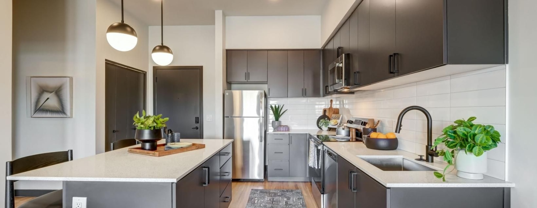 a modern apartment kitchen